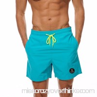 CFR Men's Quick Dry Beach Swim Trunks Shorts with Pockets Sky Blue B07DQLJHL7